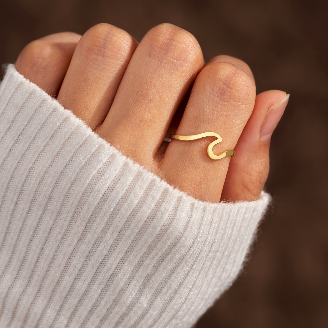 Gold Wave Ring