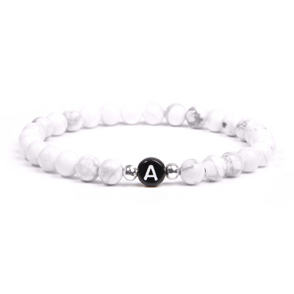 Pearl bracelet with initial