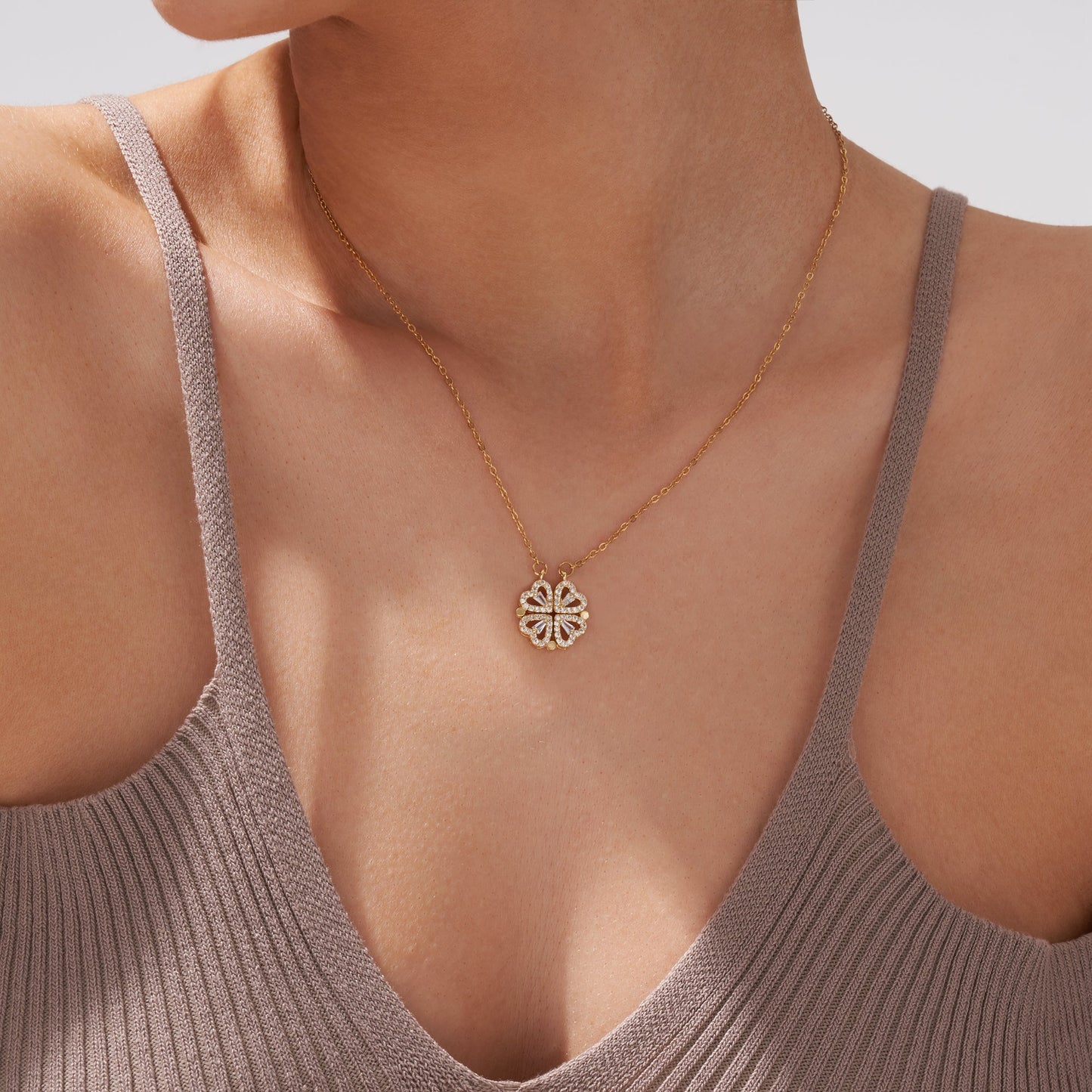 Clover Hearts Necklace