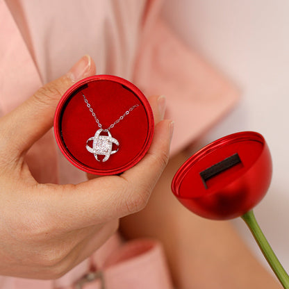 Sterling Silver Necklace with a Luxury Rose Box