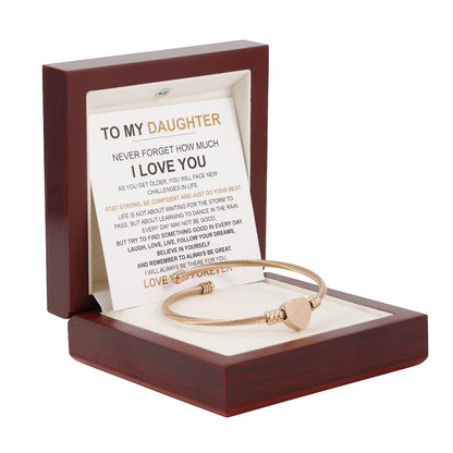 Heart Bracelet - Love You Forever “To my Daughter"