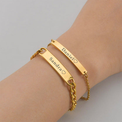 Luxury partner bracelets - with engraving