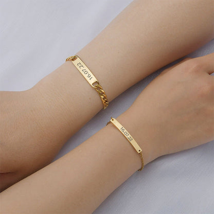 Luxury partner bracelets - with engraving