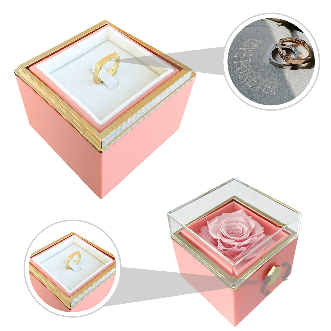 Light Projection Ring - LOVE FOREVER - With Rosebox