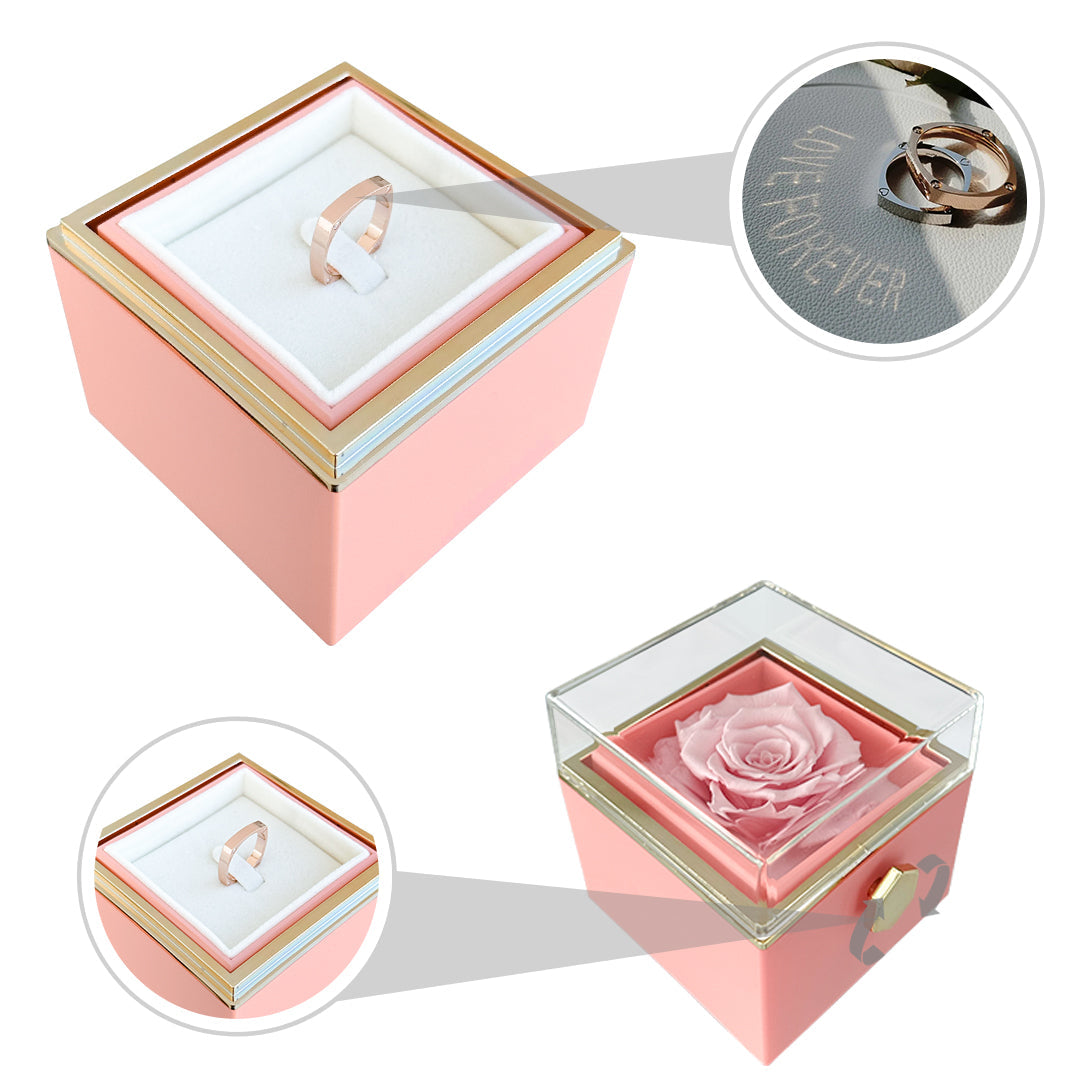 Light Projection Ring - LOVE FOREVER - With Rosebox