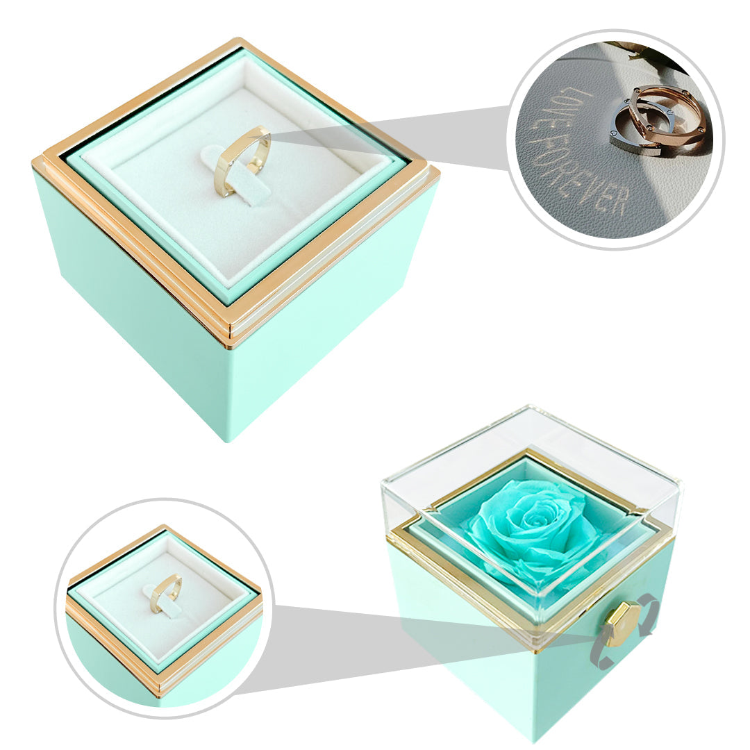 Light Projection Ring - LOVE FOREVER - With Rosebox