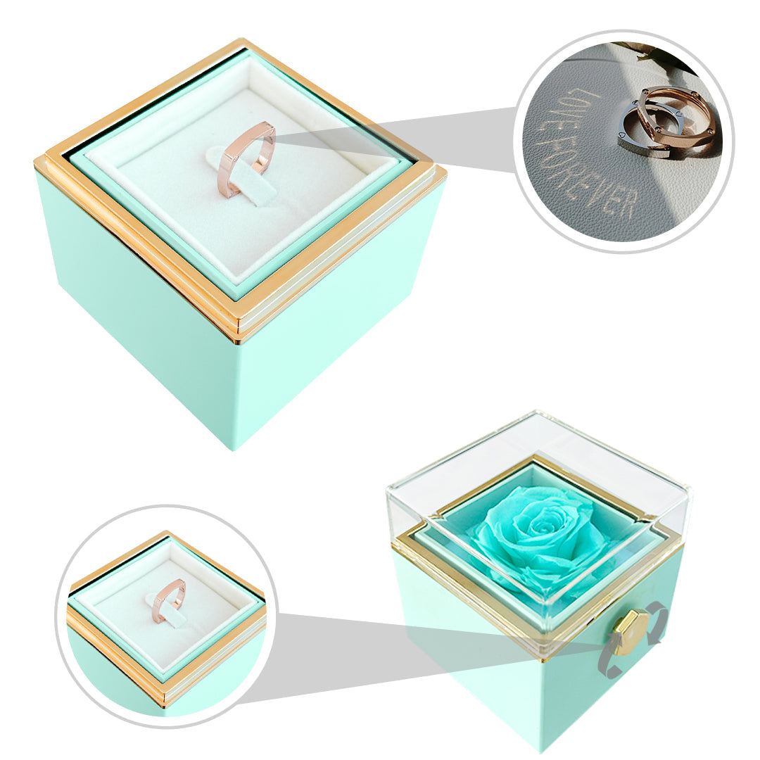 Light Projection Ring - LOVE FOREVER - With Rosebox