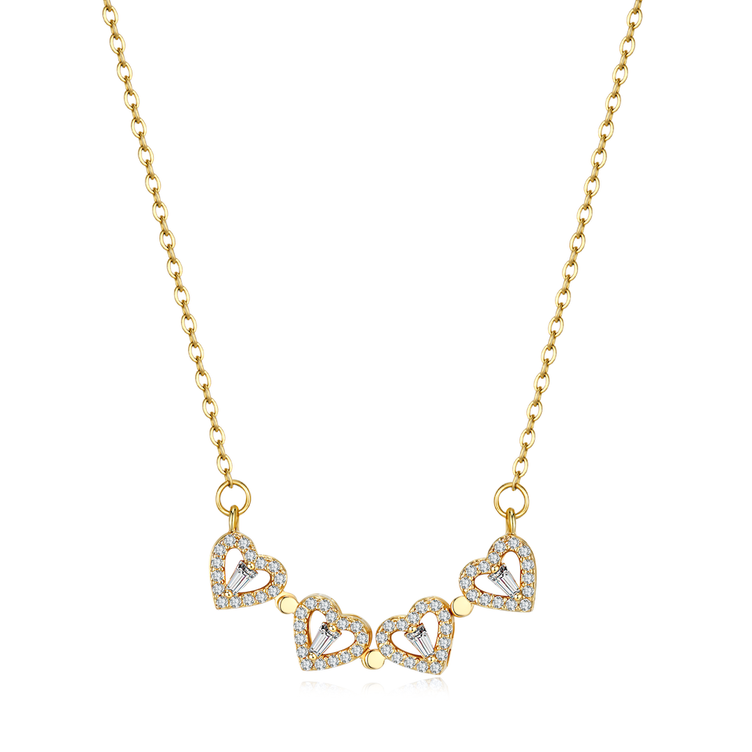 Clover Hearts Necklace